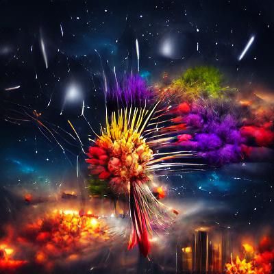 Leia billig lineær colourful firework - AI Generated Artwork - NightCafe Creator
