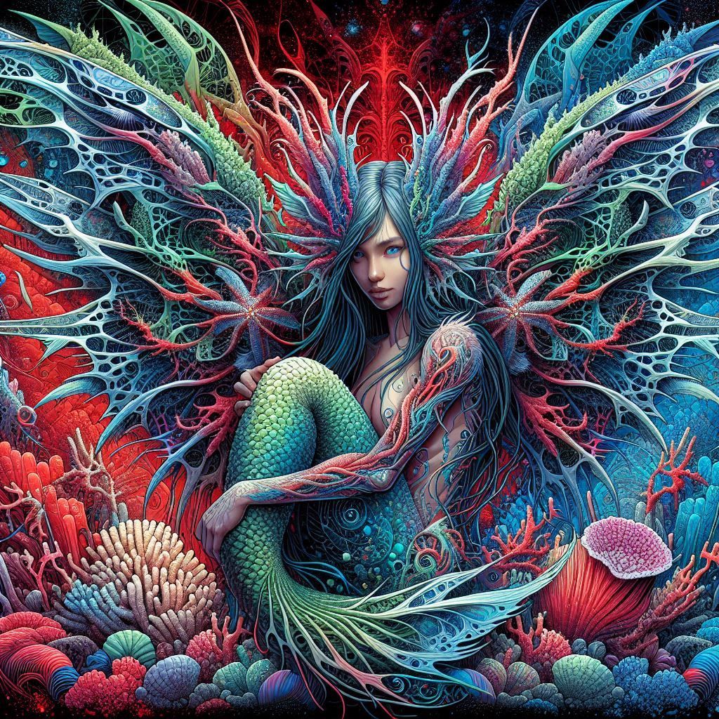 Female Selkie Multicolor Biopunk 7