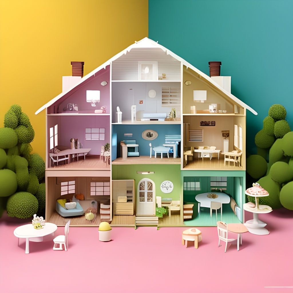 Pastel Dollhouse AI Generated Artwork NightCafe Creator