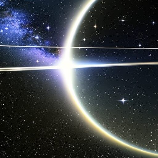 The sun shooting beams of light