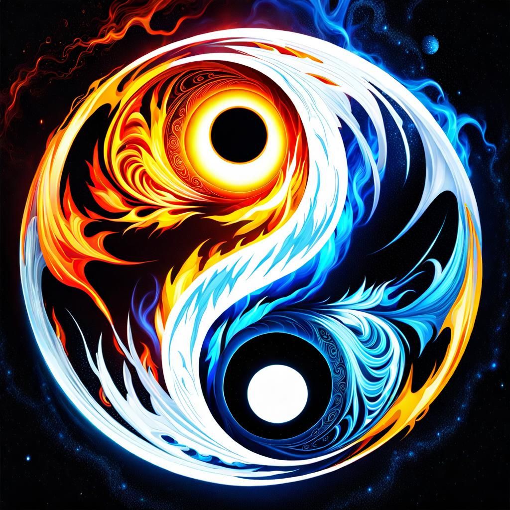 Ying and yang of fire and ice