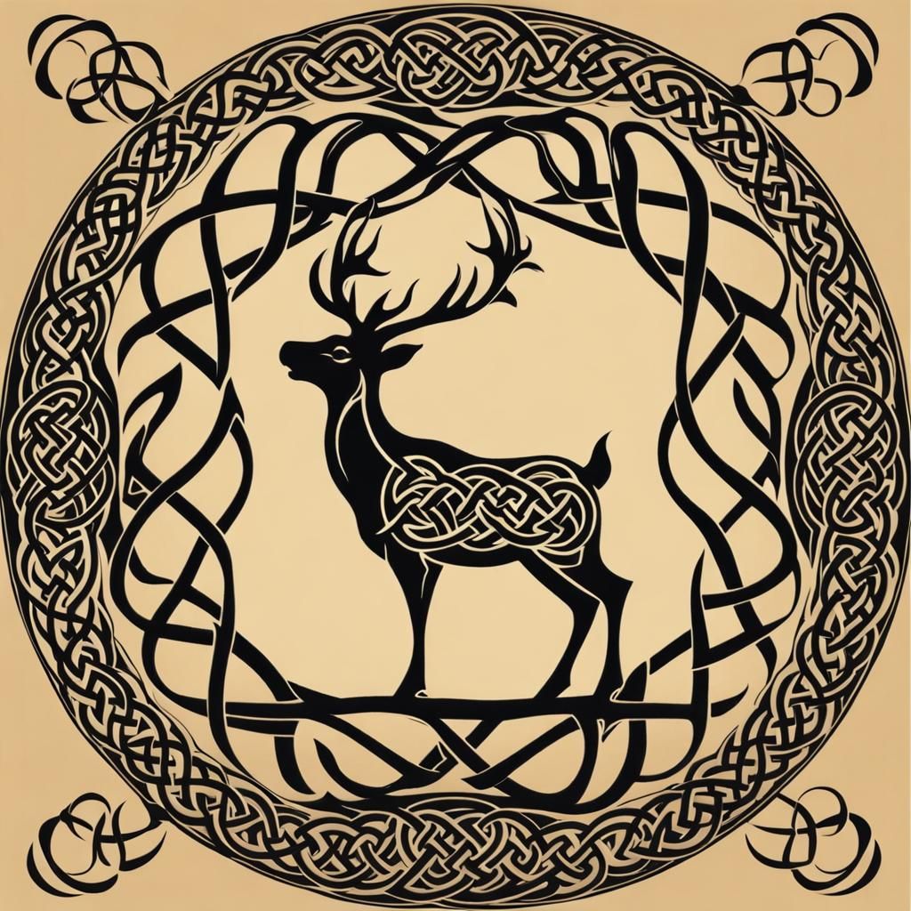 Celtic Stag - Ai Generated Artwork - Nightcafe Creator