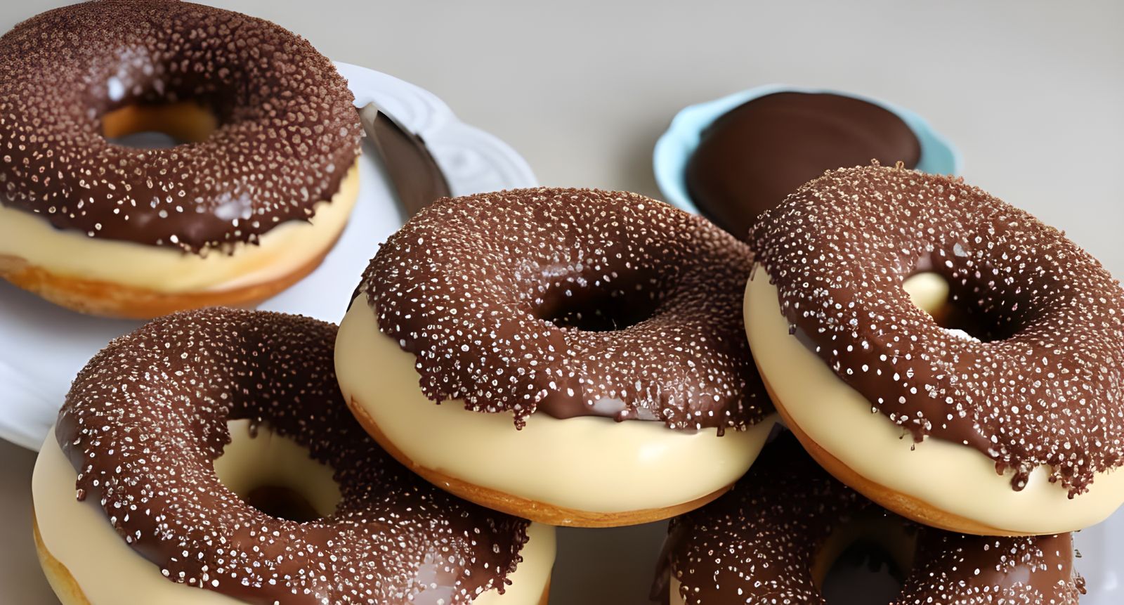 Chocolate and Vanilla Donuts