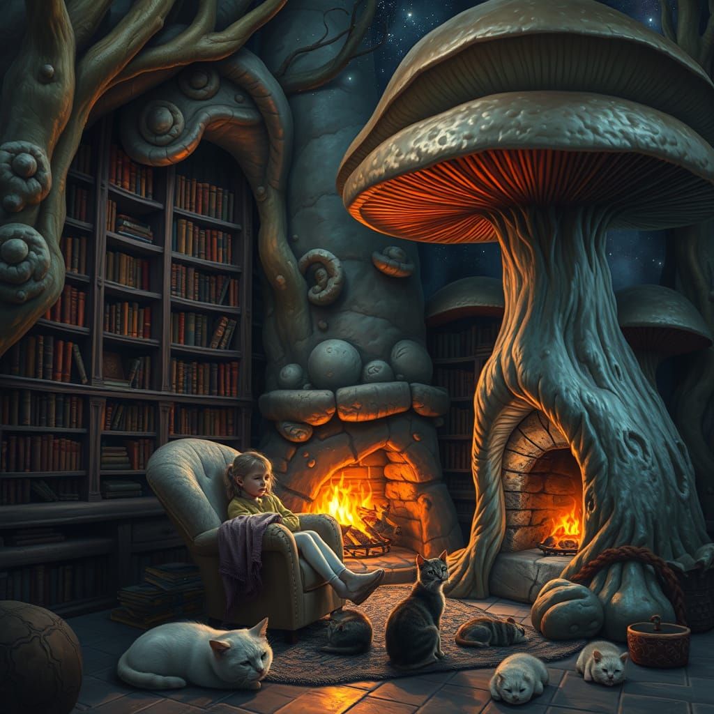 Surreal reading nook