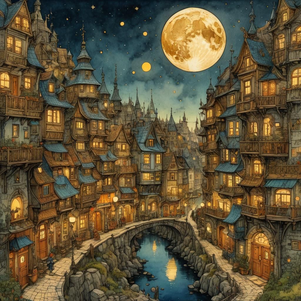 THE GOLDEN MOON AROUND THE CORNER