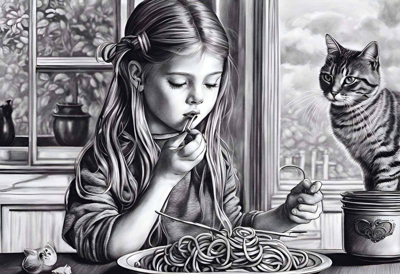 Spaghetti Hair AI Generated Artwork NightCafe Creator