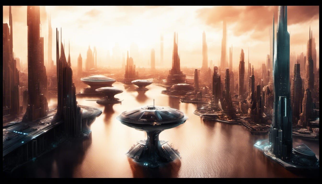 Futuristique City Epic cinematic brilliant stunning intricate ...