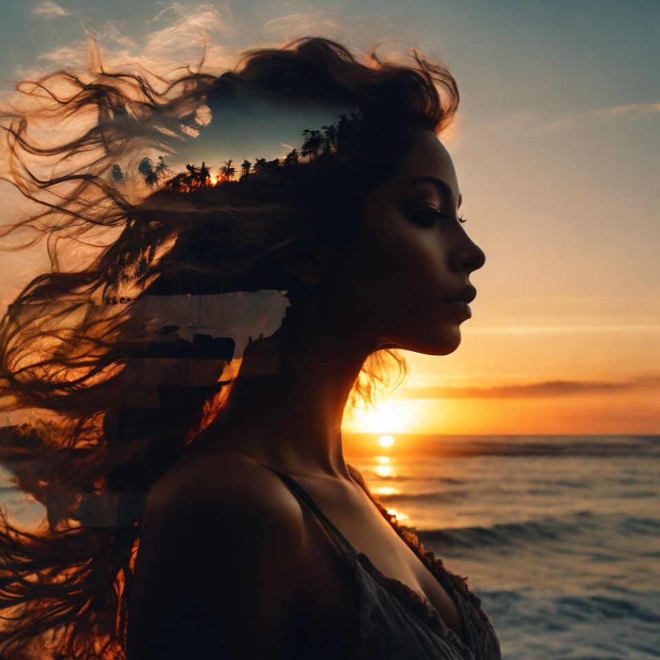 double exposure portrait