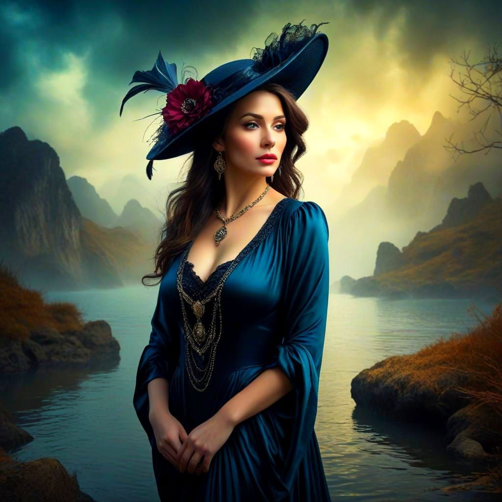 Enigmatic Fantasy Lady Reveals Mystical Secrets in Surreal B...