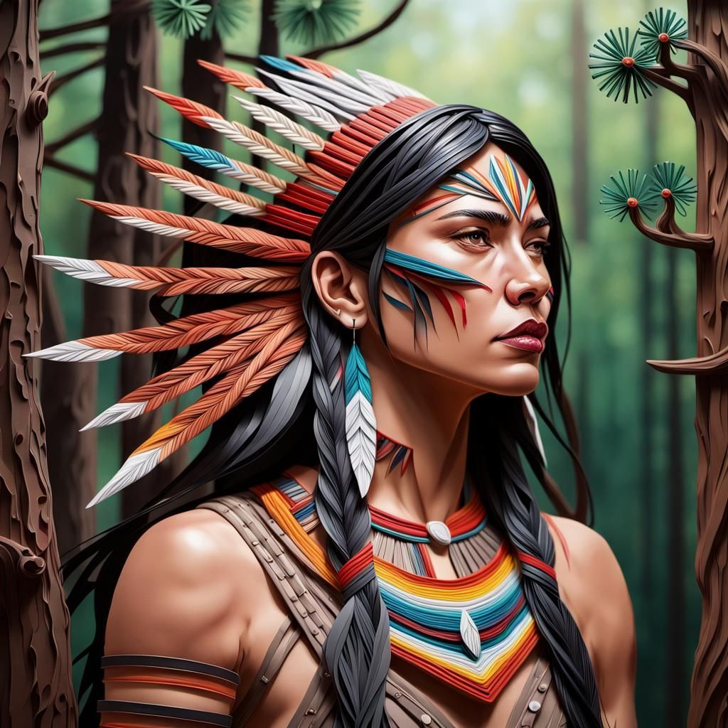 Comanche woman - AI Generated Artwork - NightCafe Creator