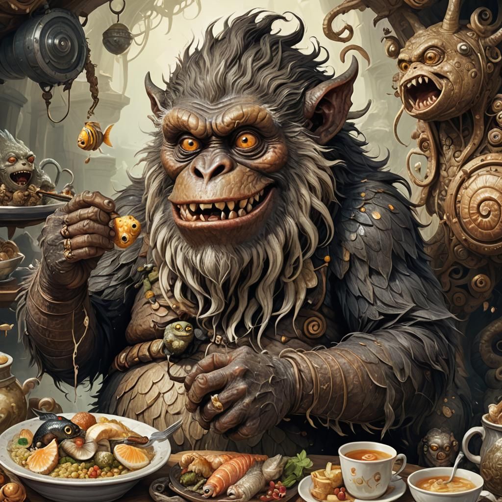 Draw a monster. “Call the picture “Monster 2008.” Hairy, fat. brown, cross-eyed. He looks like a monkey, his eyes see raspberries, he holds...