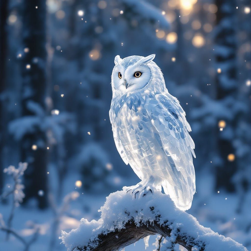 Crystal Ice Owl