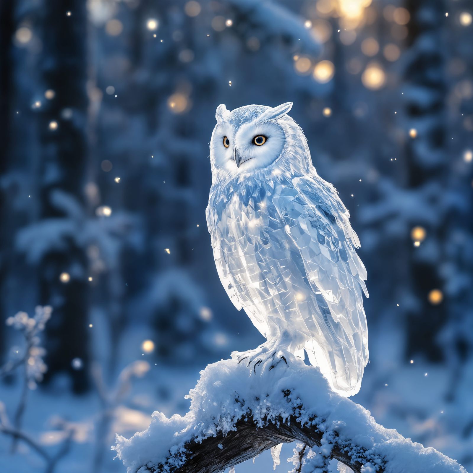 Crystal Ice Owl  by @Yanciepants