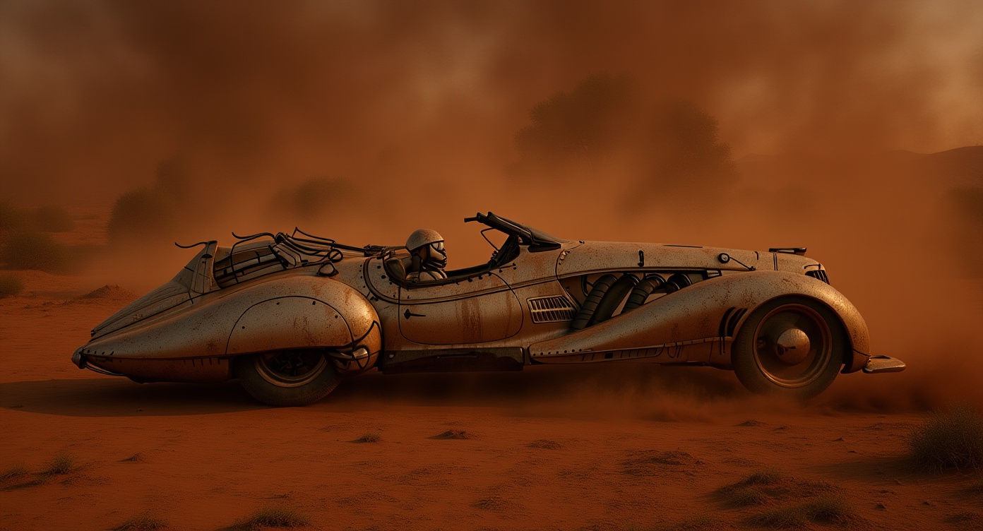 Retro convertible self survival spider car