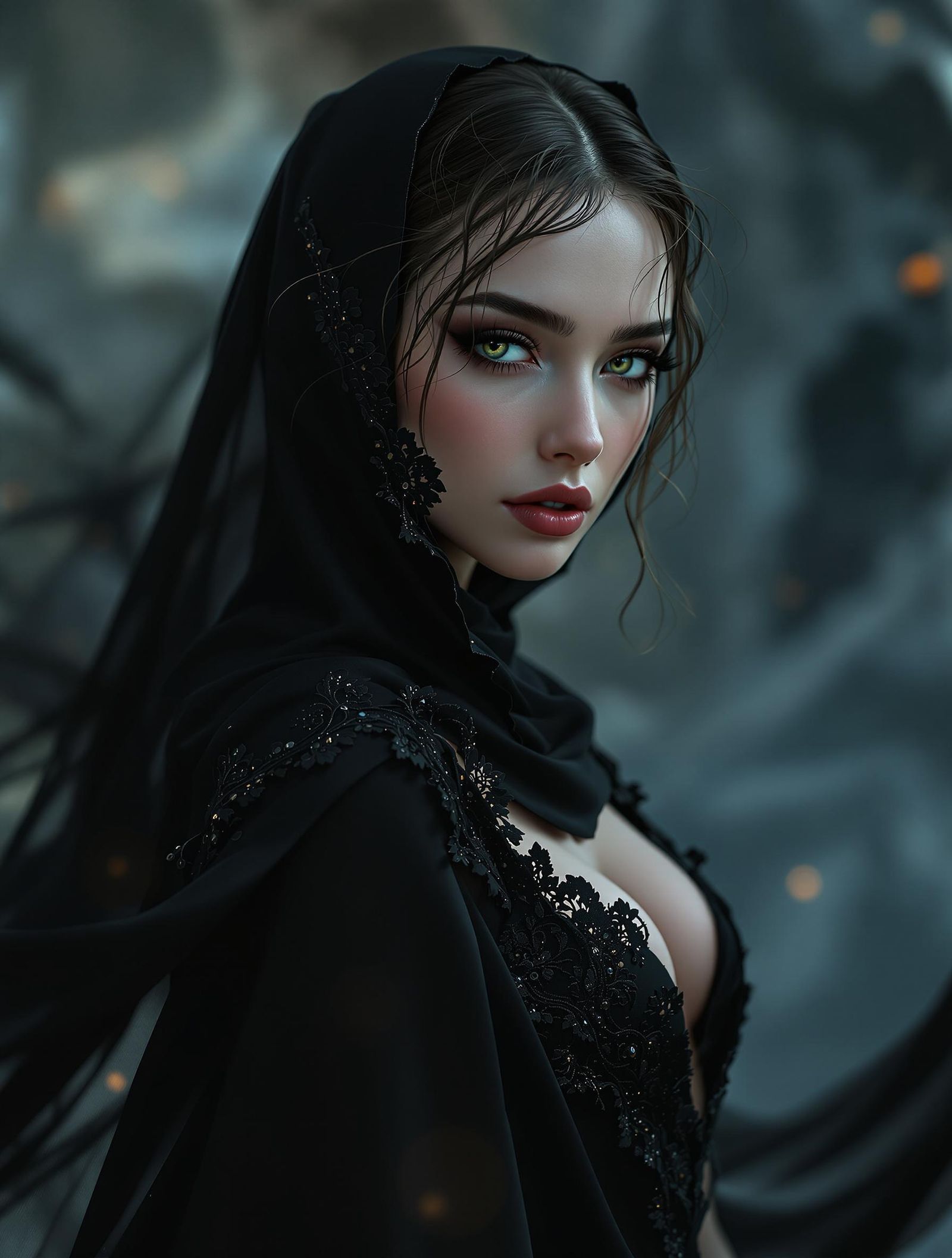 She moves like a shadow, sleek and smooth