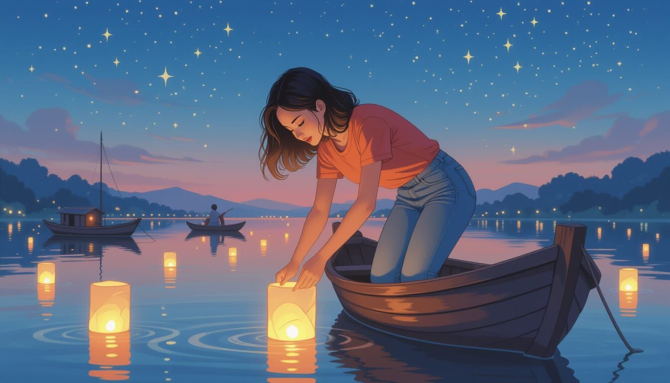 Placing a lantern  by @Mark the Shark