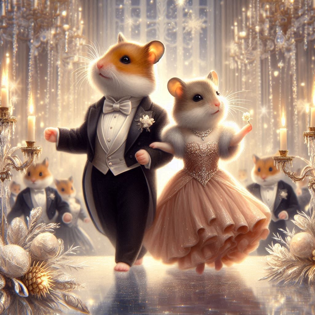 Hamster Couple at the Ball