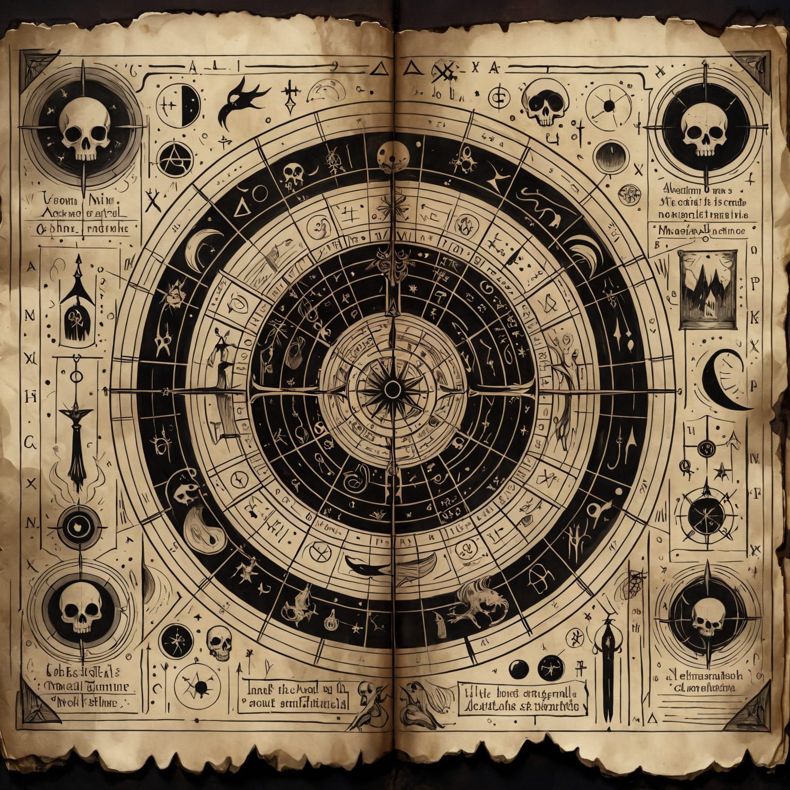 Pages from a witch's diary: Natal chart