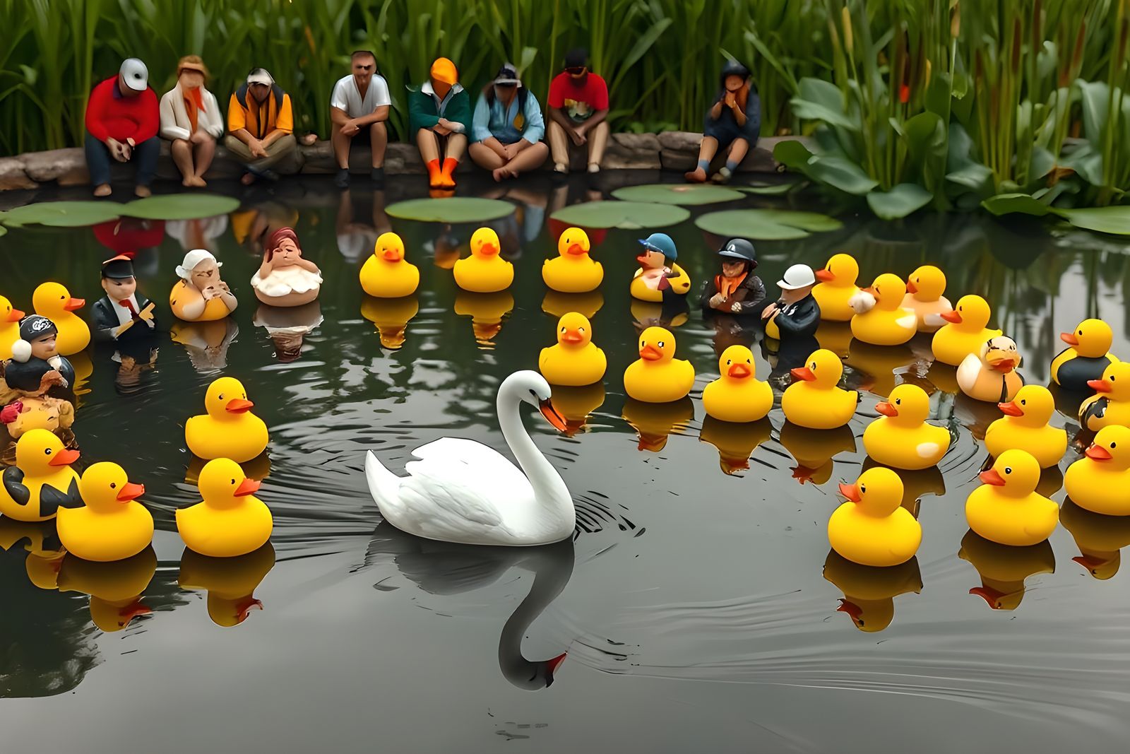 Duck, Duck, Ugly Rubber Duckling, Goose! Er, Swan