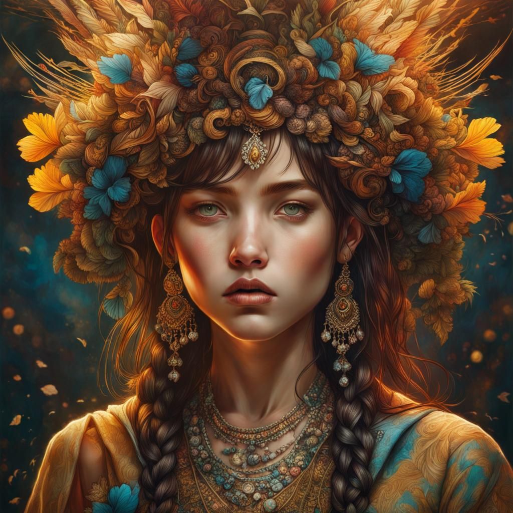 Empowering Portrait of a Strong Young Woman