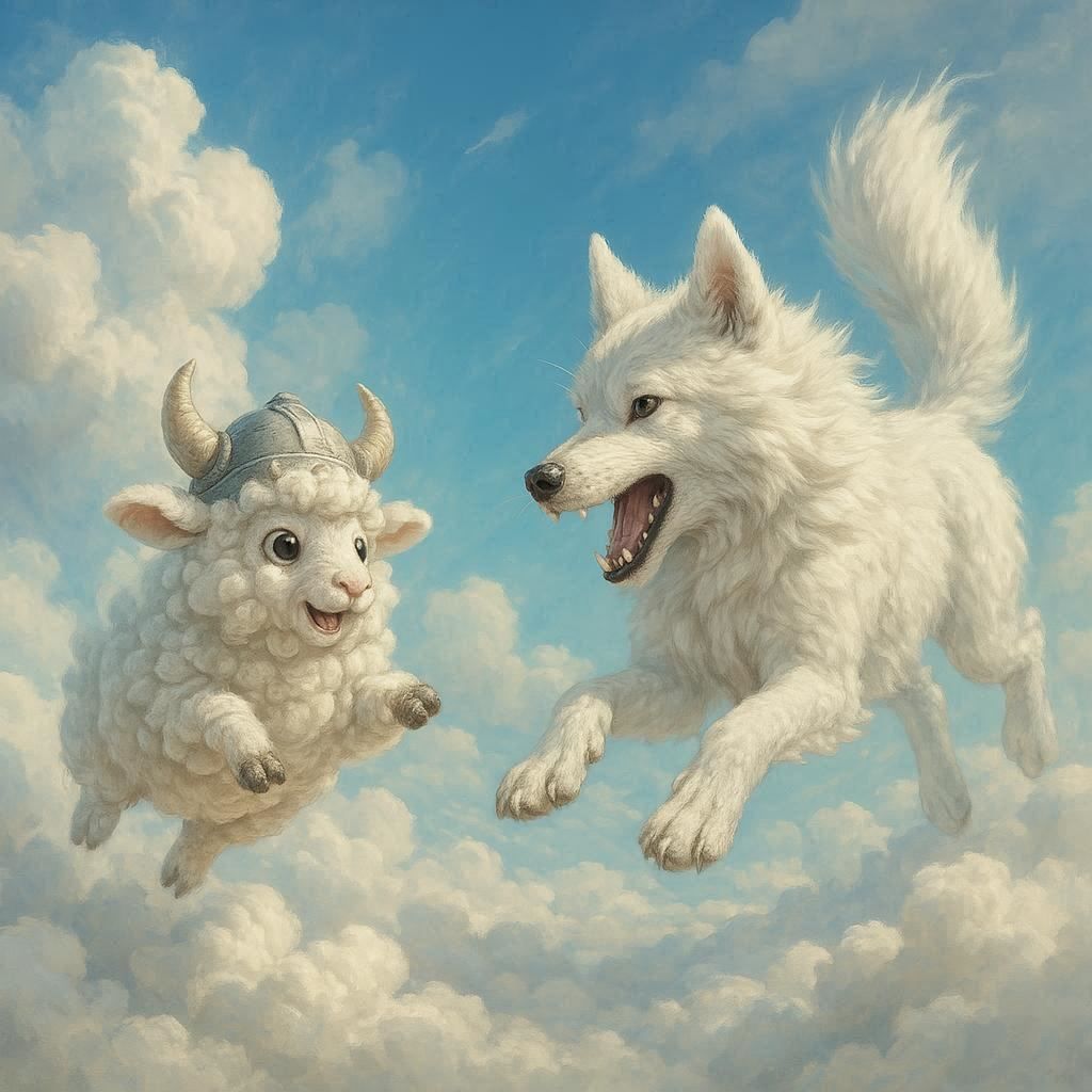 Wolf and sheep