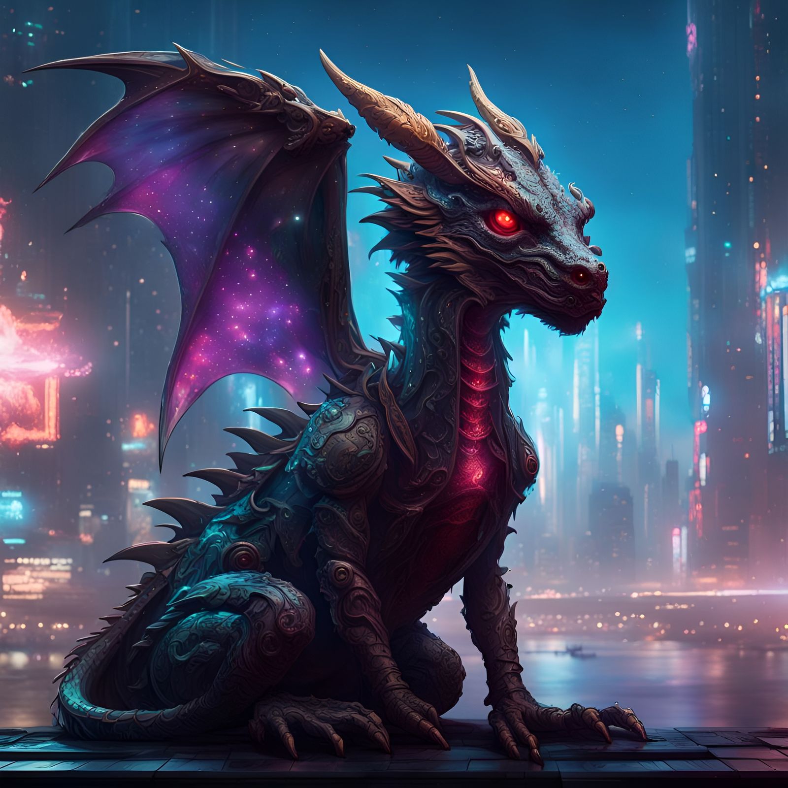 cyberpunk dragon
