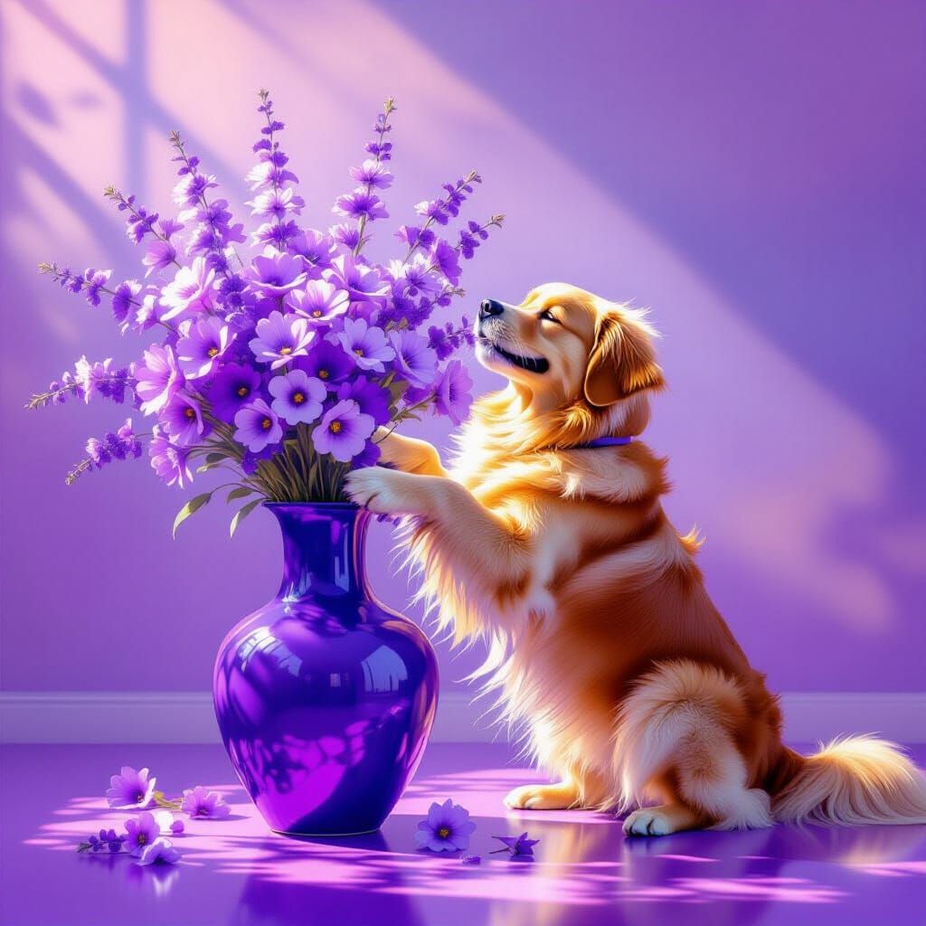 loves purple and flowers