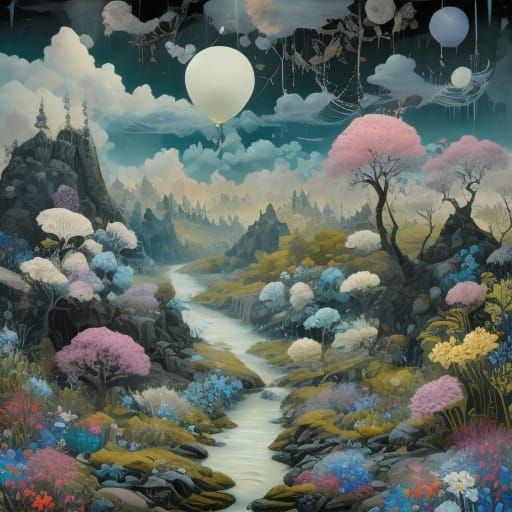 Stunning Floral Bloom in a Verdant Landscape