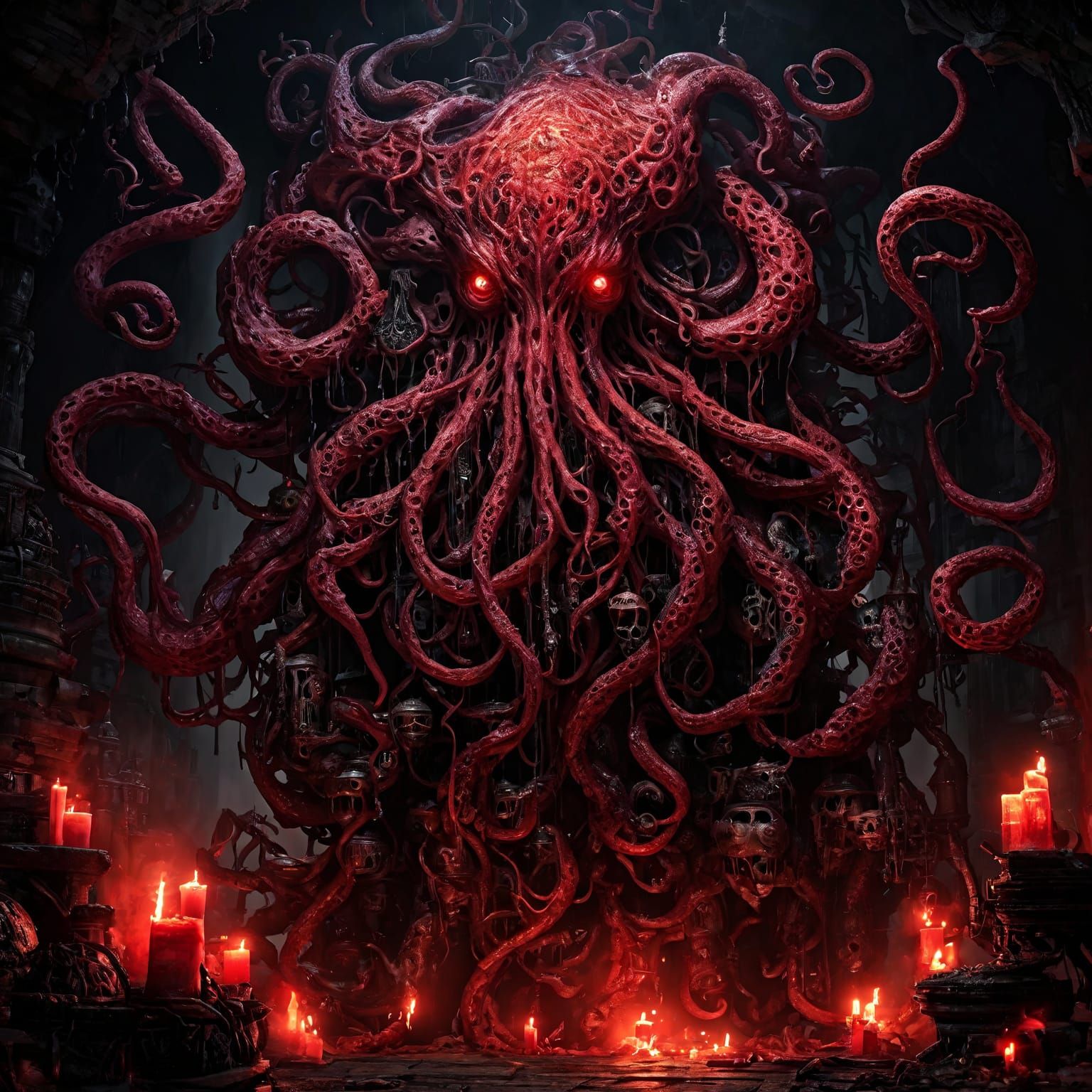 A grotesque image of a tentacle demon (Uploaded) - AI Generated Artwork ...