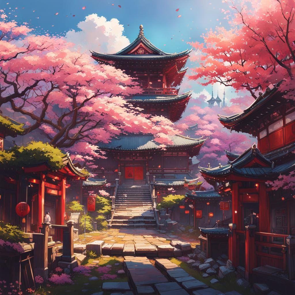 Sakura Tempel - AI Generated Artwork - NightCafe Creator