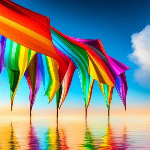 Rainbow Reflections flags