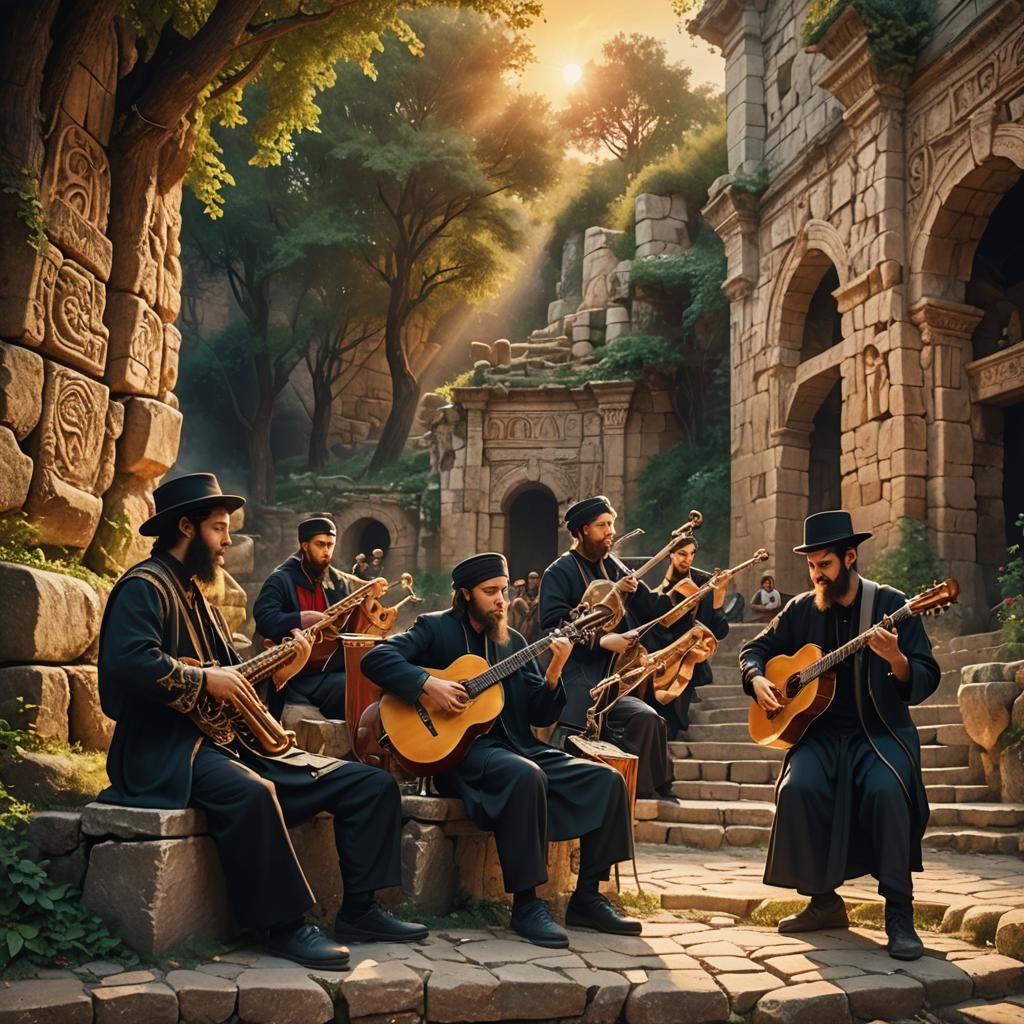 Orthodox Musicians in Ancient Amphitheater: Fantasy Concept ...