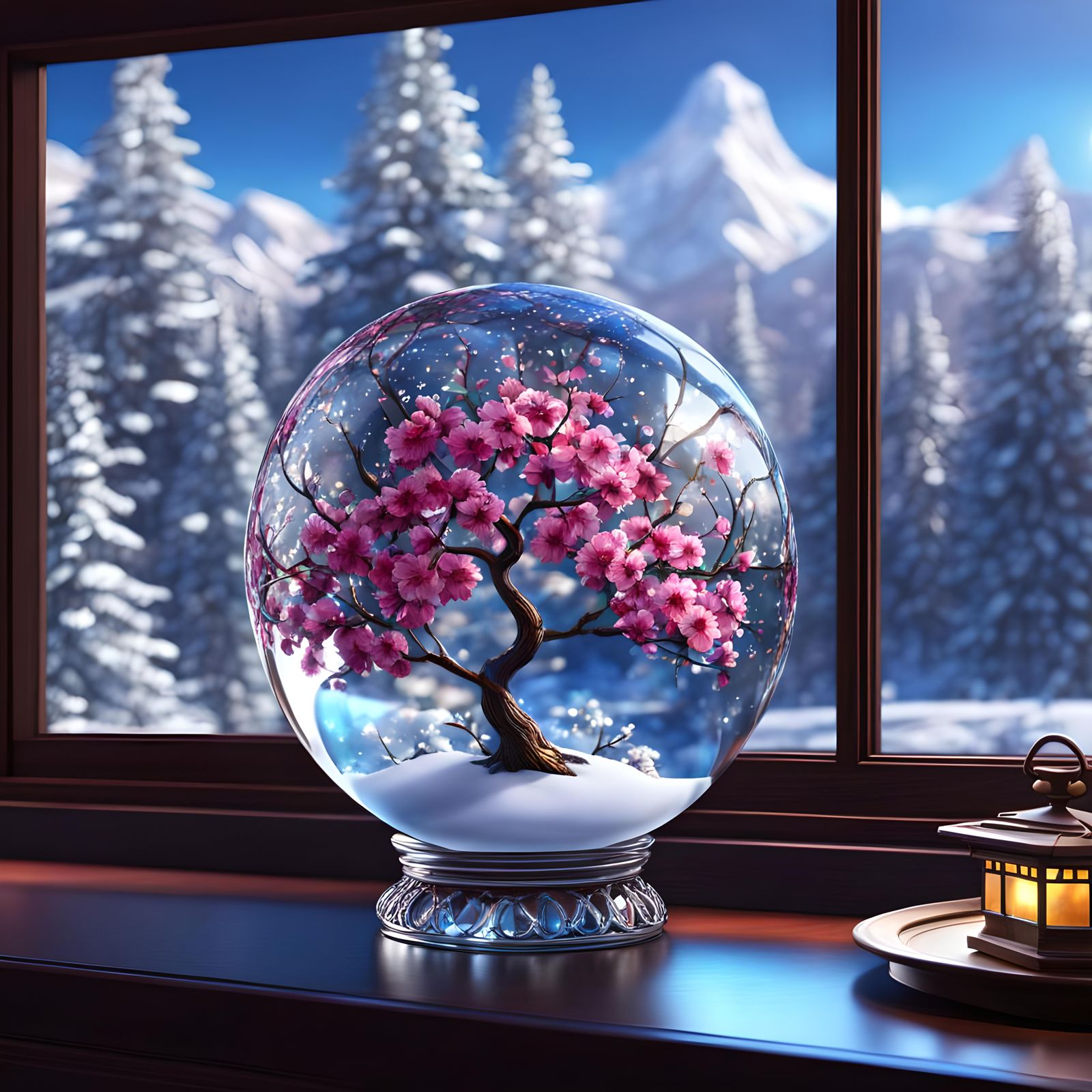  Early Spring Snow Globe  by @Alicia Hopkins