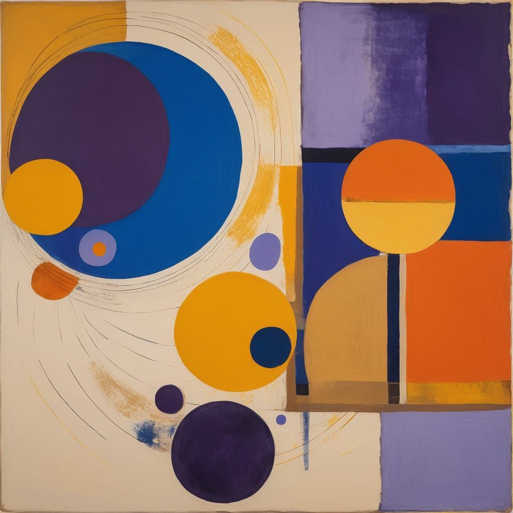 Vibrant Abstract Composition in Harmonious Discord