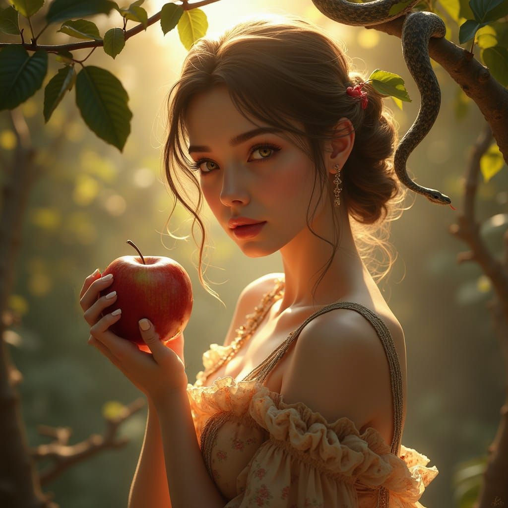 Eva and the apple