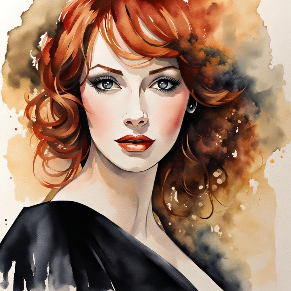Christina - faded watercolor