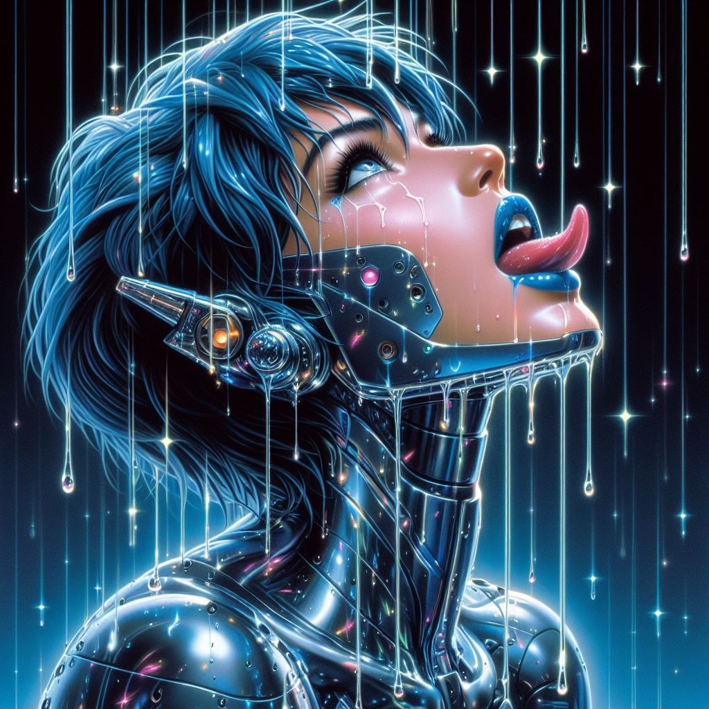 hajime sorayama retro 80s sci-fi futurism cyberpunk space ro...