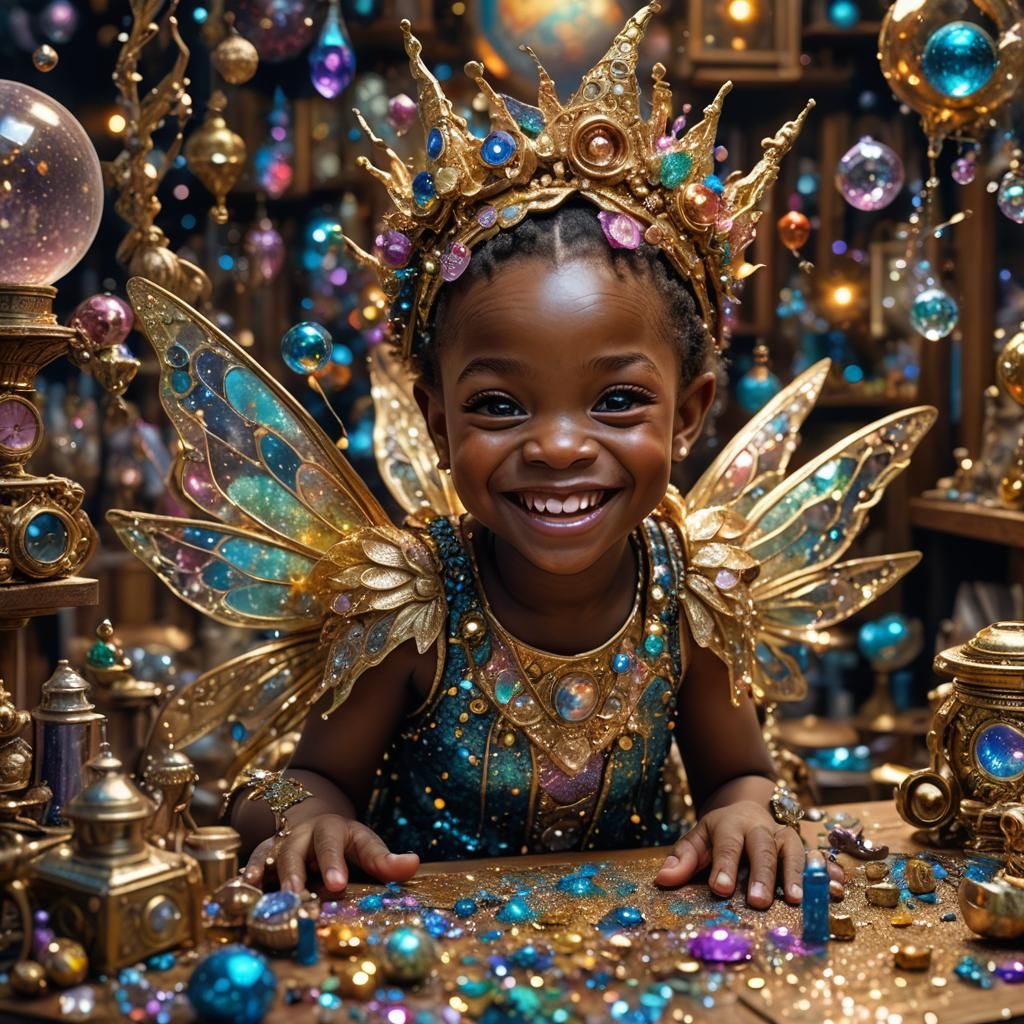 Sparkling Smiley Glitter Princess   by @Chief_Runs-with-scissors