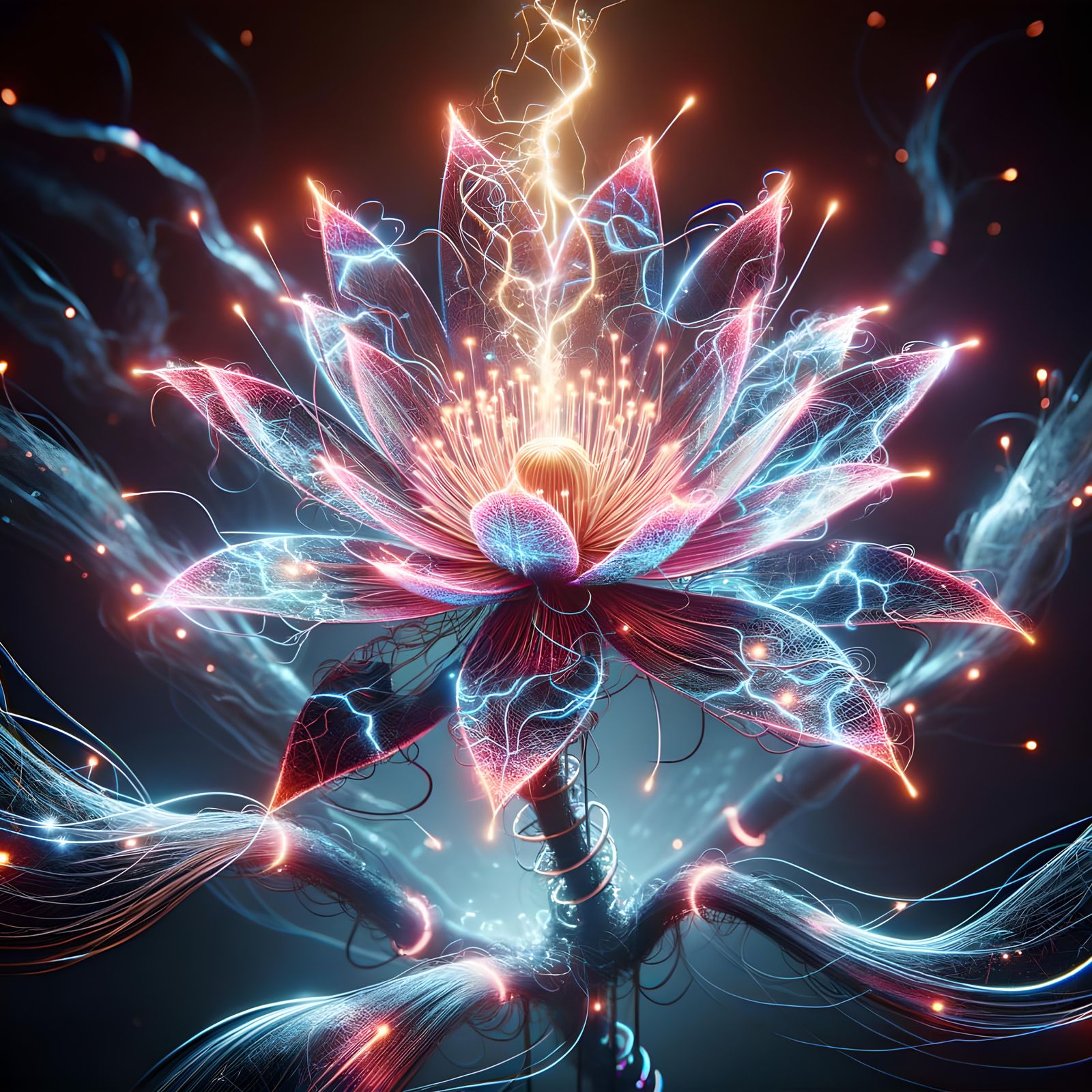 Electric flower  by @Satu