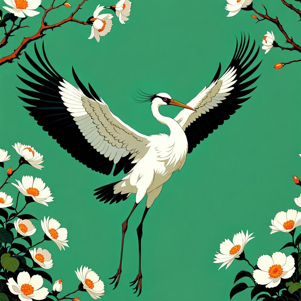 Japanese Good Luck Crane  by @Sergio Daroca