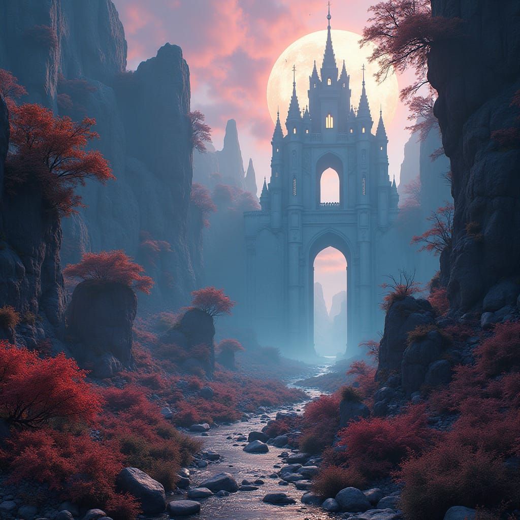 Ethereal Dreamscape in Vibrant, Hyper-Realistic Style