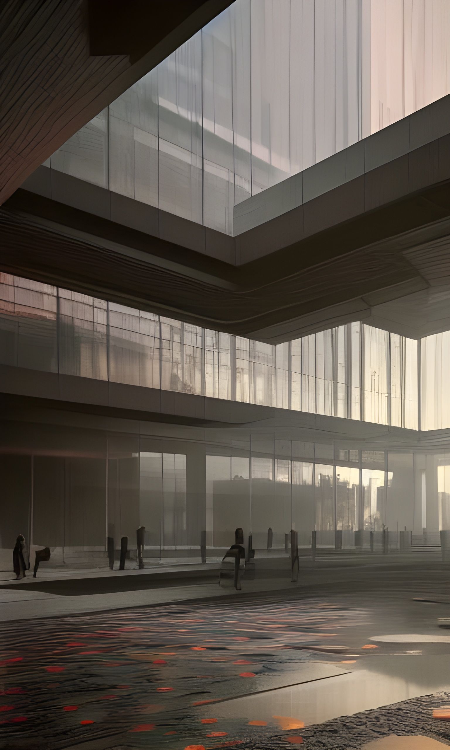 Psychosis, volumetric lighting, photorealistic render, VRay,...