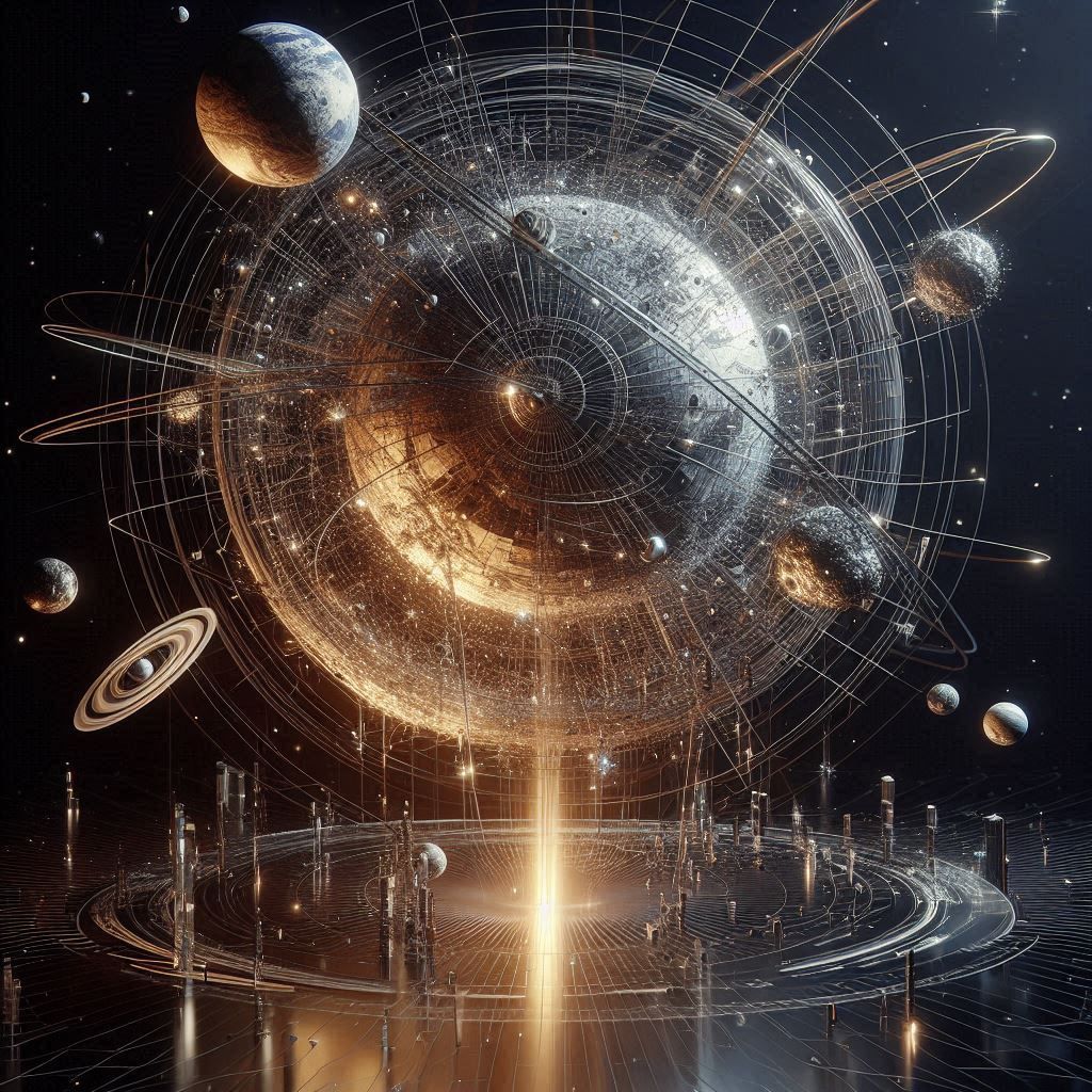 Celestial glitch sculpture