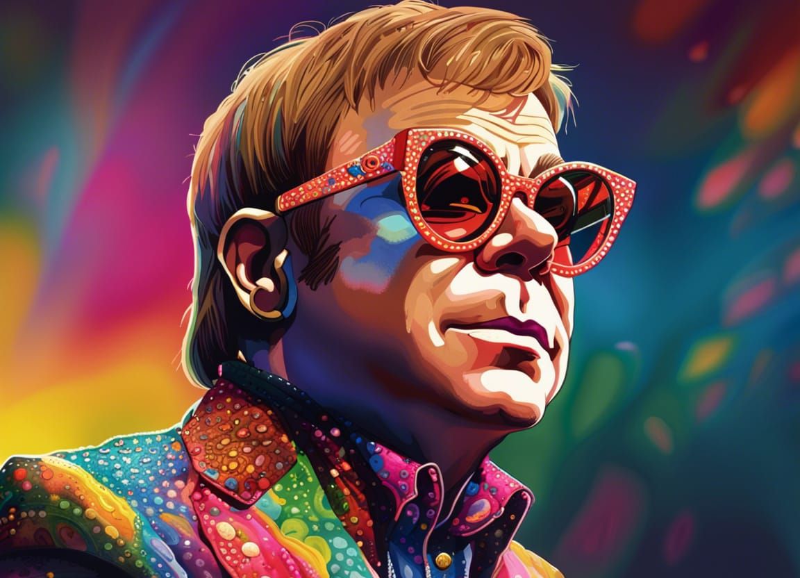 Elton John Ai Generated Artwork Nightcafe Creator