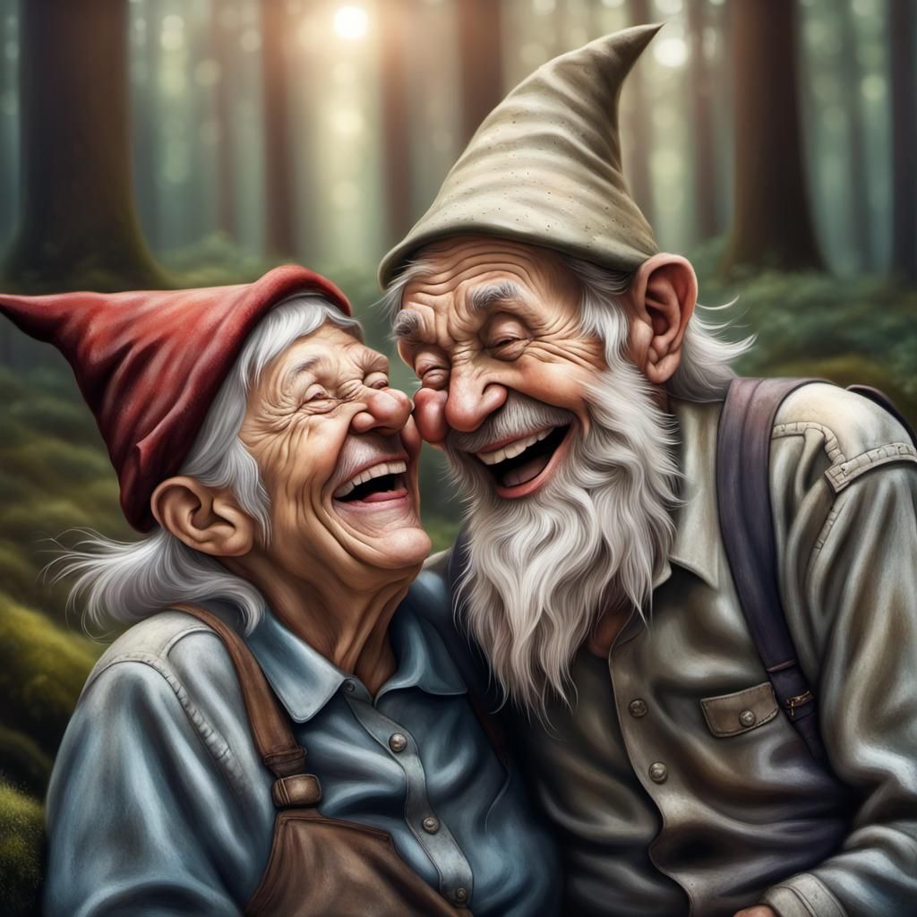Laughing gnomes!  by @Mr Doodle