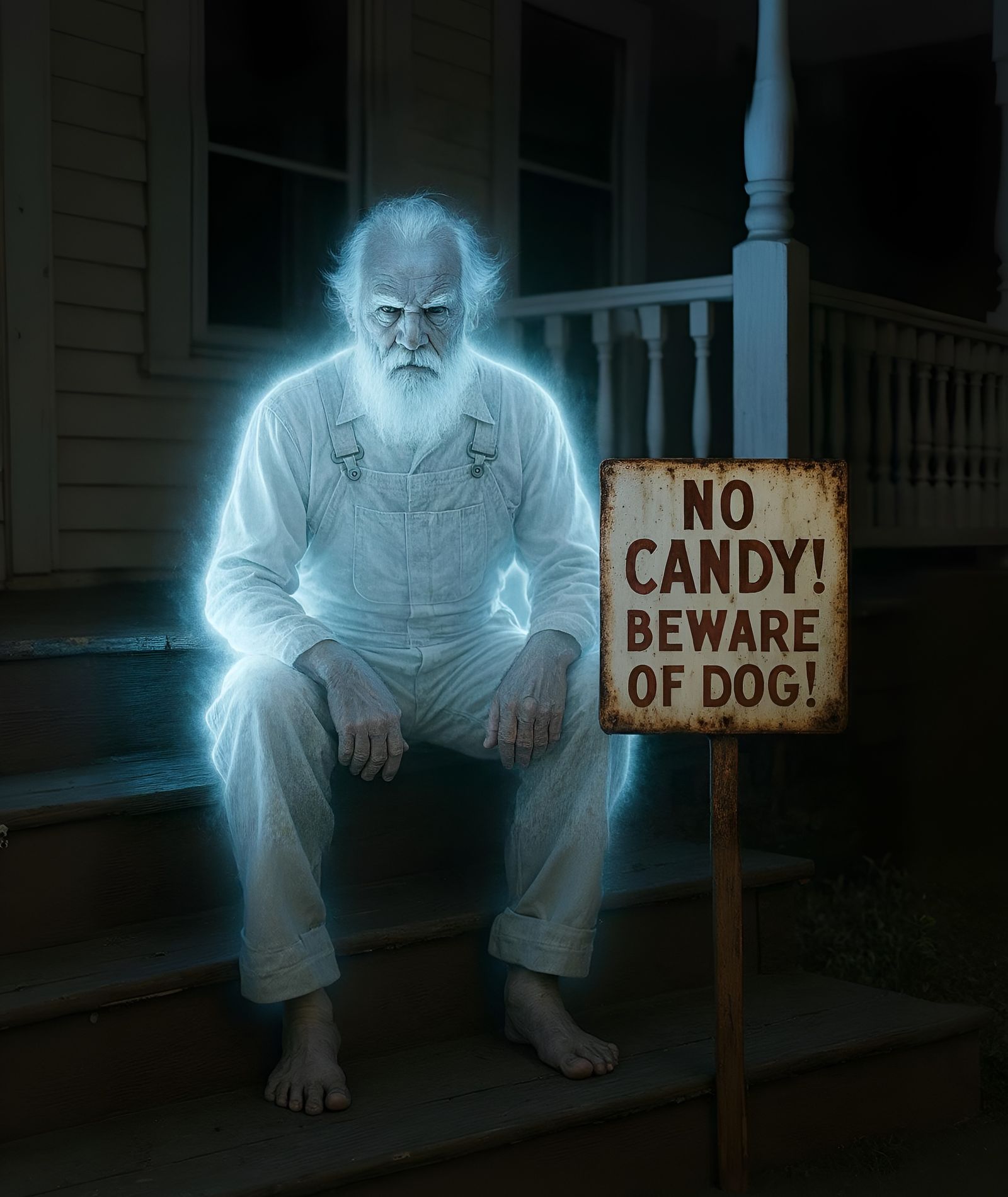 Ghostly Halloween Warning