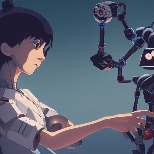 A marionette controlling a killer robot