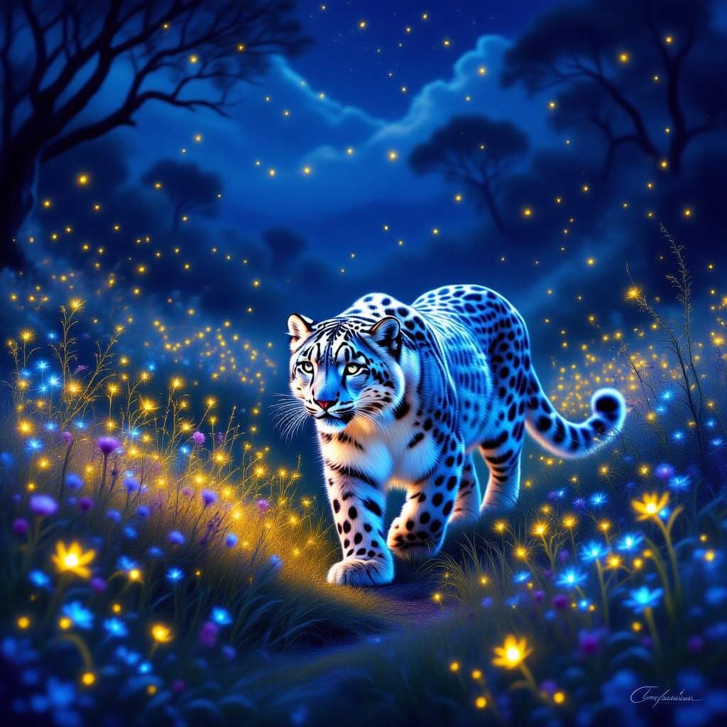 Snow Leopard's Ethereal Meadow #2
