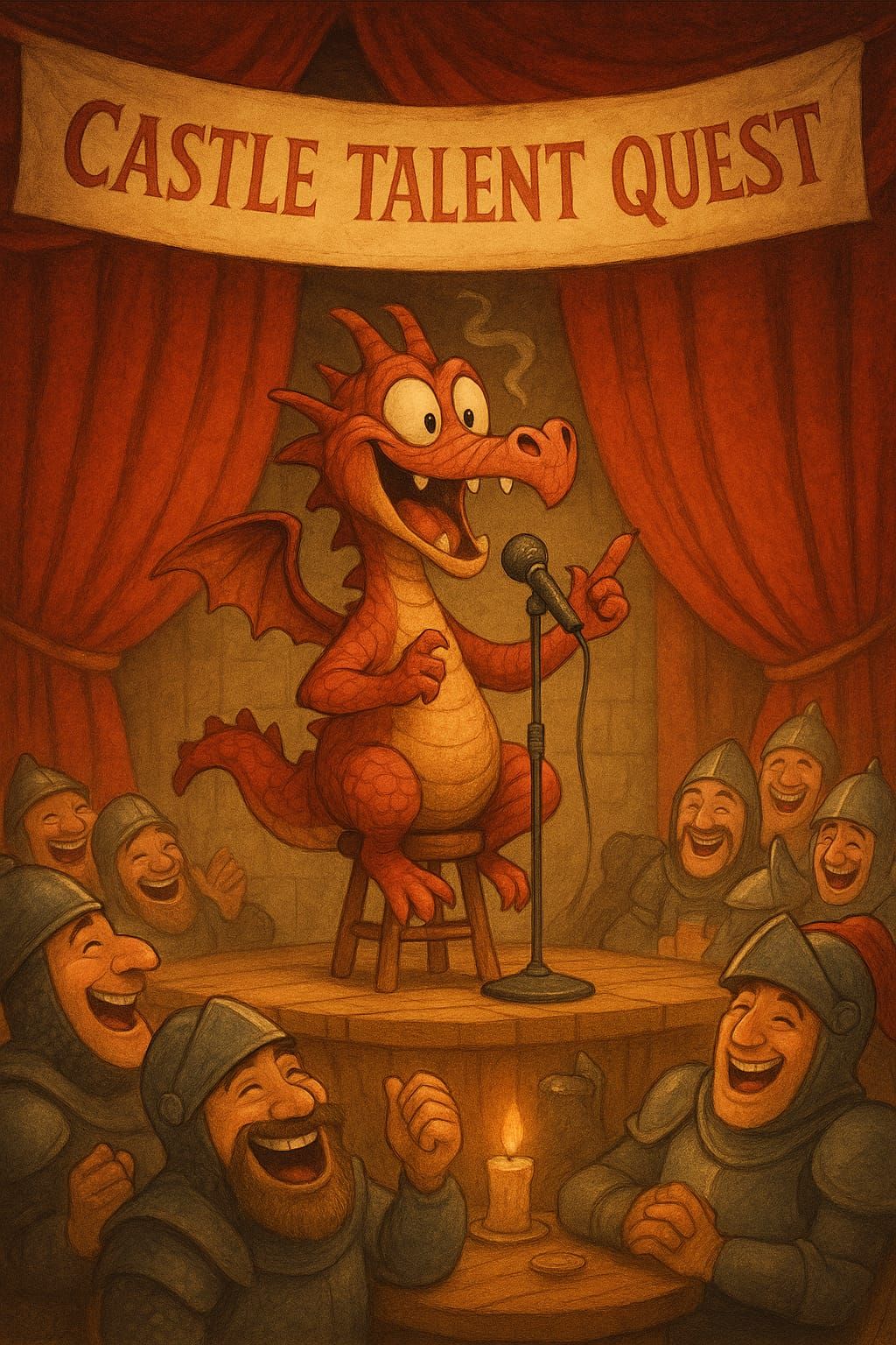 Funny Dragon enters a Talent Quest