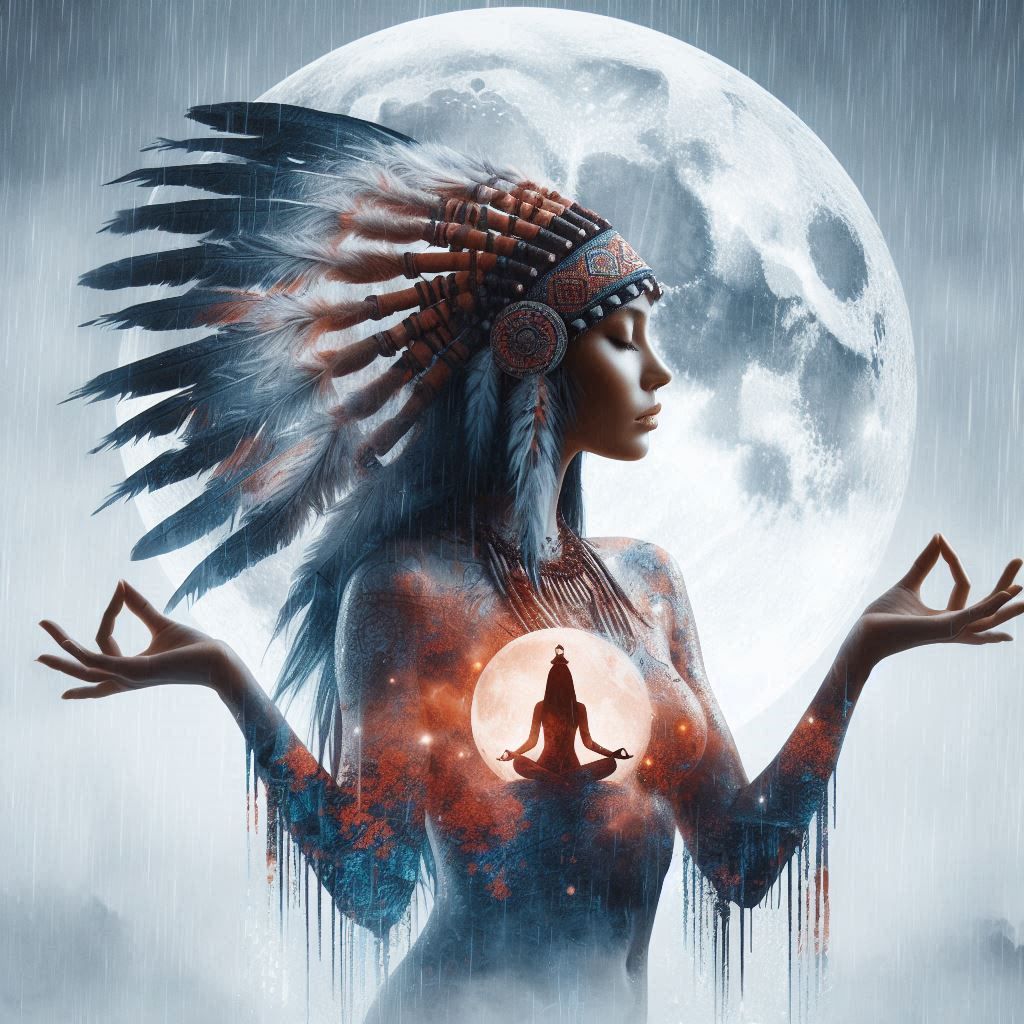 double exposure beautiful fantasy DALL-E 3 portrait landscap...